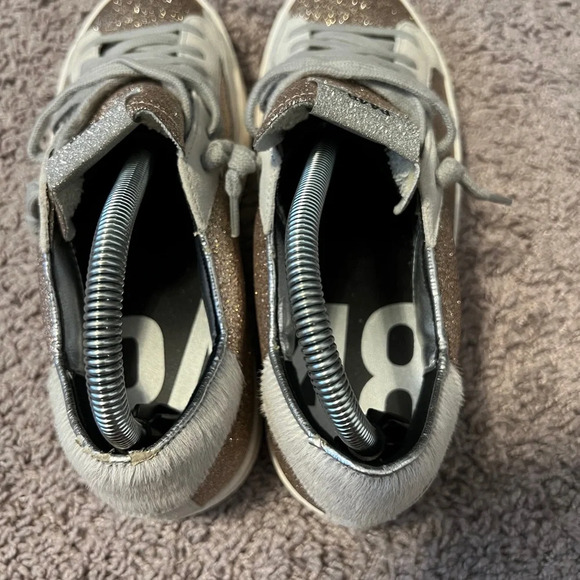 P448 women’s rose gold glitter John with calf hair size EU38 (7.5-8US) - Picture 8 of 10